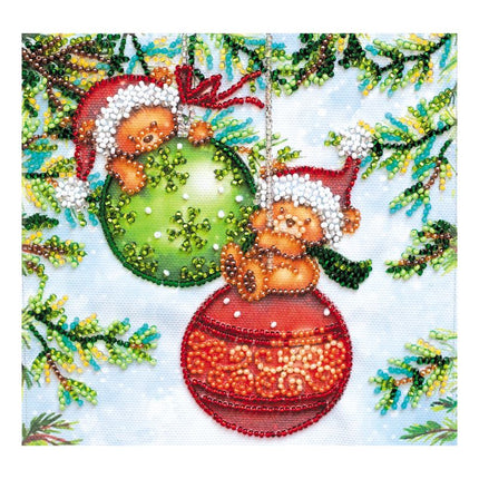 DIY Bead Embroidery Kit "Cute fun"  5.9"x5.9" / 15.0x15.0 cm