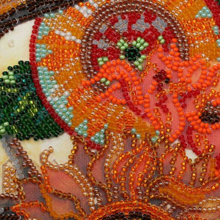 DIY Bead Embroidery Kit "Сock-a-doodle-do!" 10.6"x14.6" / 27.0x37.0 cm