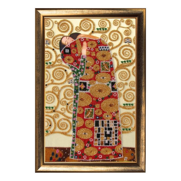 Bead DIY Embroidery Kit "Fulfillment (after G. Klimt)" 14.2"x9.1"/ 36.0x23.0 cm