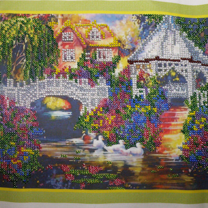 DIY Bead Embroidery Kit "Summer harmony" 9.8"x8.1" / 25.0x20.5 cm