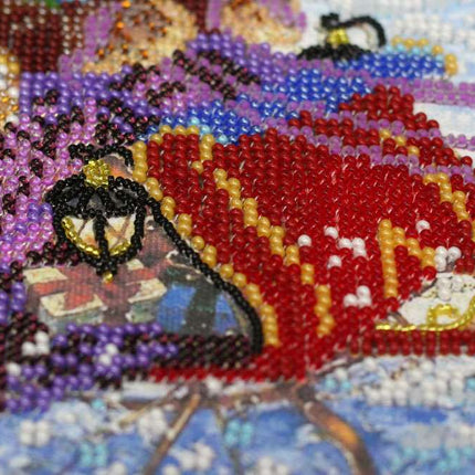 DIY Bead Embroidery Kit "Rush sled" 10.2"x8.3" / 26.0x21.0 cm