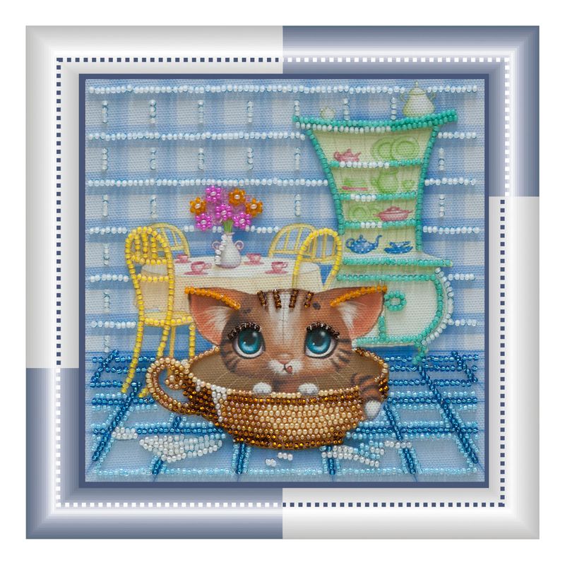 DIY Bead Embroidery Kit "Yummy!"  5.9"x5.9" / 15.0x15.0 cm