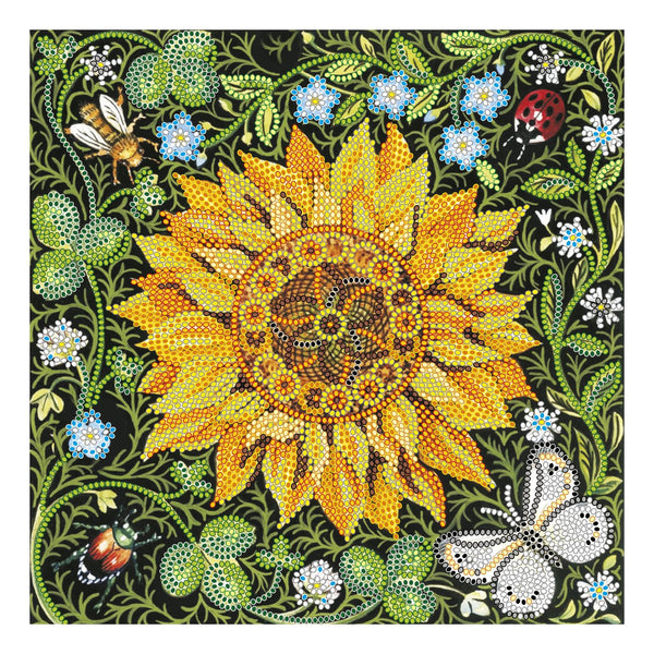 Canvas for bead embroidery "July heat" 7.9"x7.9" / 20.0x20.0 cm