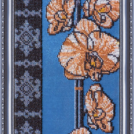 DIY Bead Embroidery Kit "Orchids – 2" 7.1"x15.7" / 18.0x40.0 cm