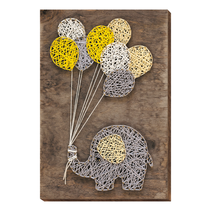 String Art Creative DIY Kit "Elephant" 7.5"x11.4" / 19.0x29.0 cm