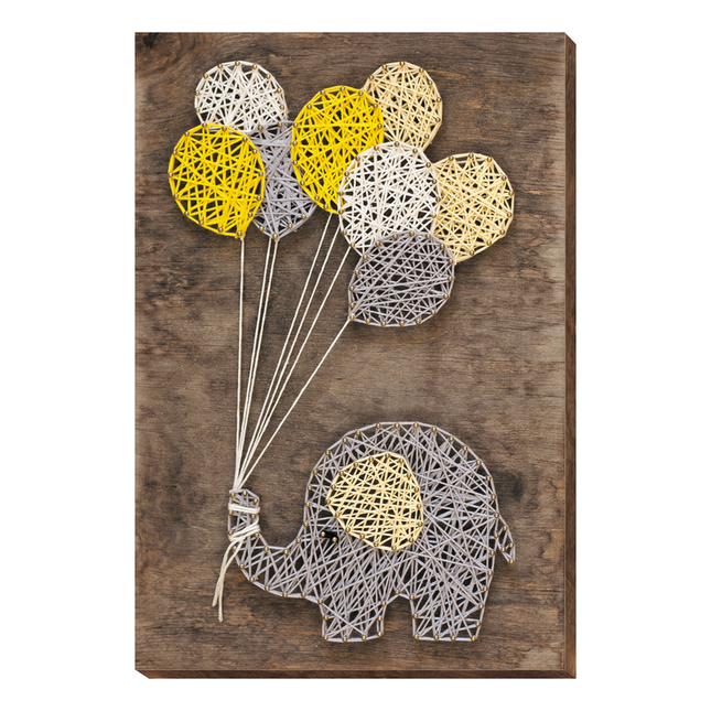 String Art Creative DIY Kit "Elephant" 7.5"x11.4" / 19.0x29.0 cm