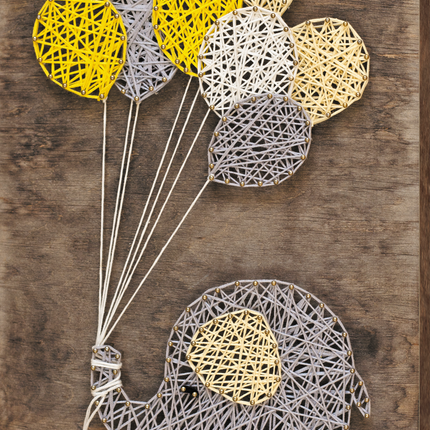 String Art Creative DIY Kit "Elephant" 7.5"x11.4" / 19.0x29.0 cm