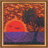 DIY Bead Embroidery Kit "Island" 7.9"x7.9" / 20.0x20.0 cm