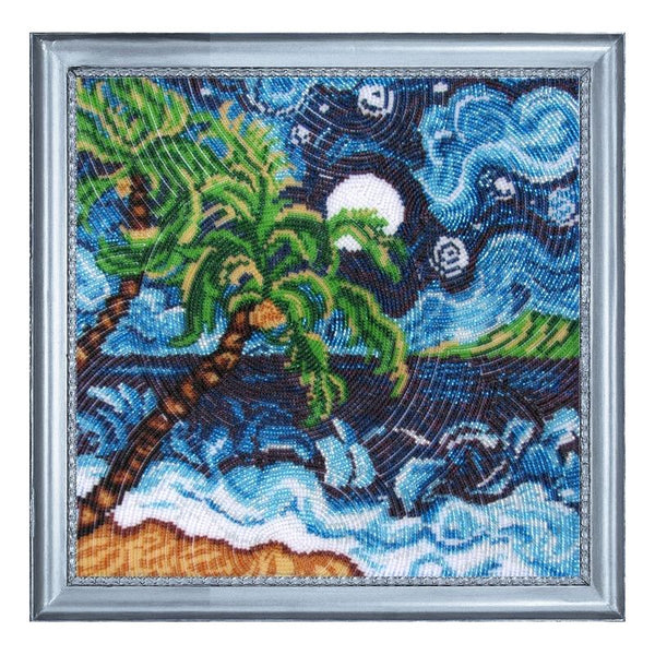 Bead DIY Embroidery Kit "Warm Places" 11.0"x11.0"/ 28.0x28.0 cm