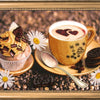 DIY Bead Embroidery Kit "Morning Coffee" 9.8"x15.4" (25.0x39.0 cm)