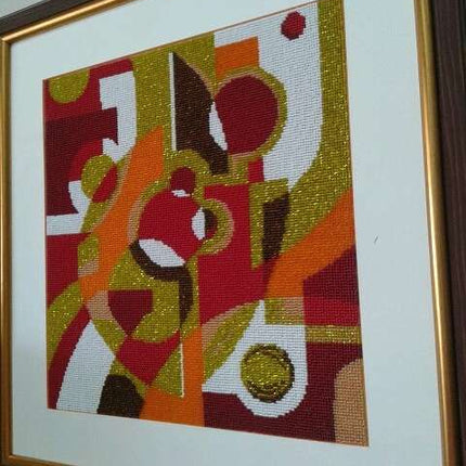 DIY Bead Embroidery Kit "Sunny day" 12.6"x12.6" / 32.0x32.0 cm