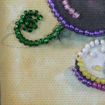 DIY Bead Embroidery Kit "Egg apple"  5.9"x5.9" / 15.0x15.0 cm