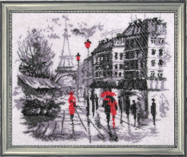 Bead DIY Embroidery Kit "Paris (after O. Darchuk)" 10.6"x13.0"/ 27.0x33.0 cm