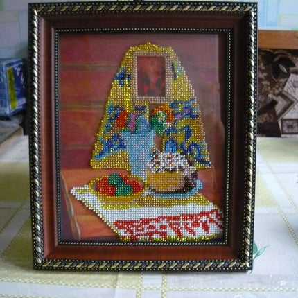 Canvas for bead embroidery "Easter" 6.5"x7.9" / 16.5x20.0 cm
