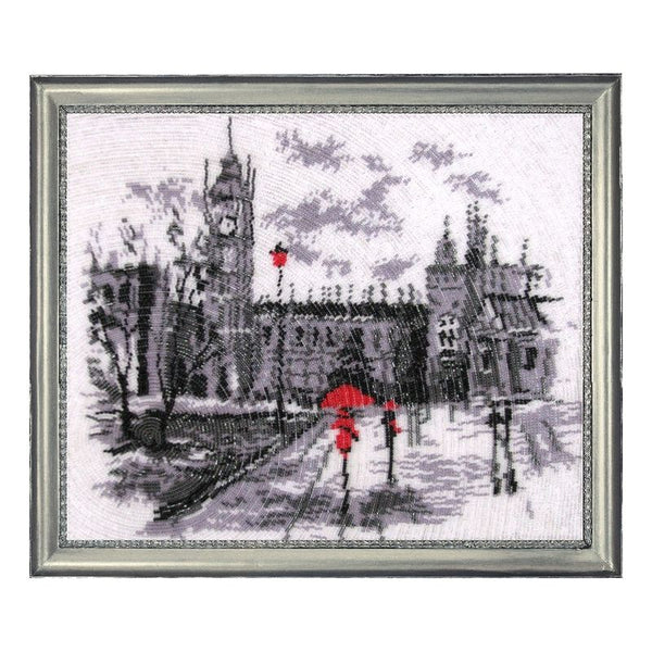 Bead DIY Embroidery Kit "London (after O. Darchuk)" 10.6"x12.6"/ 27.0x32.0 cm