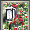 DIY Bead Embroidery Kit "Cardinal Birds" 14.6"x10.6" / 37.0x27.0 cm