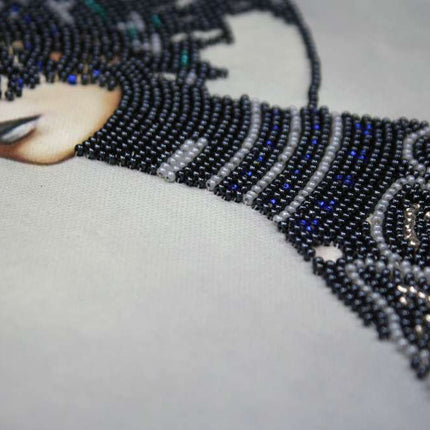 DIY Bead Embroidery Kit "Morgana" 10.2"x11.8" / 26.0x30.0 cm