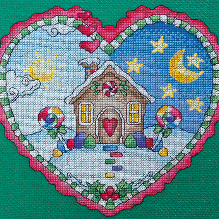 DIY Cross Stitch Kit "Christmas gingerbread" 7.3"x6.7"