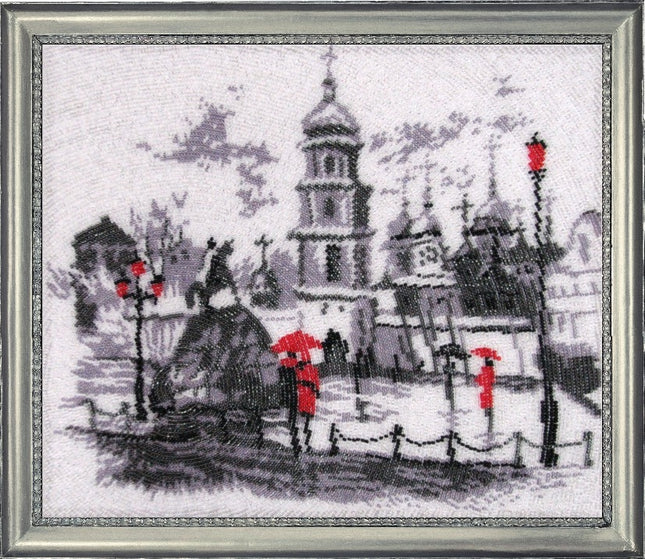Bead DIY Embroidery Kit "Sofia Square (after O. Darchuk)" 10.6"x12.6"/ 27.0x32.0 cm