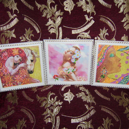 Canvas for bead embroidery "African girl" 7.9"x7.9" / 20.0x20.0 cm