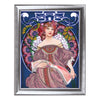 DIY Bead Embroidery Kit "Champenois Imprimeur Editeur (after A. Mucha)" 14.2"x10.6" / 36.0x27.0 cm