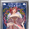 DIY Bead Embroidery Kit "Champenois Imprimeur Editeur (after A. Mucha)" 14.2"x10.6" / 36.0x27.0 cm