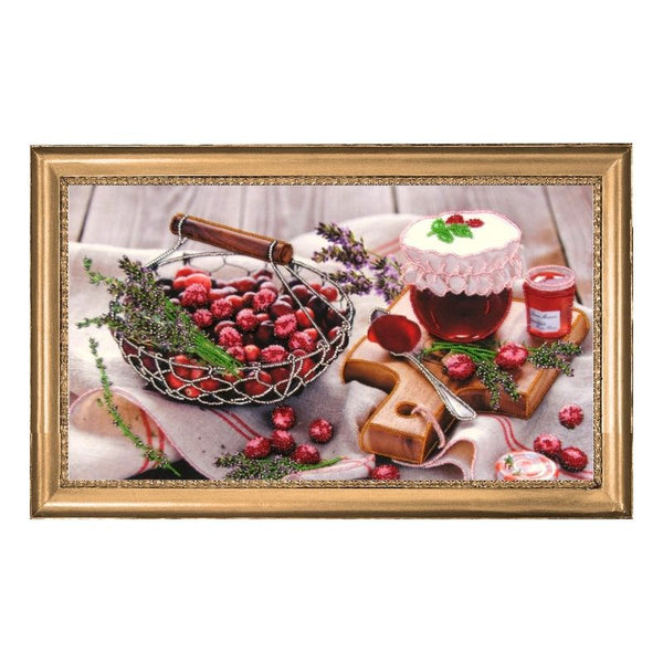 DIY Bead Embroidery Kit "Still-Life with Jam" 8.7"x15.0" / 22.0x38.0 cm