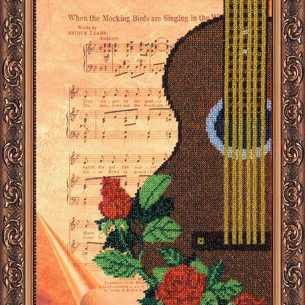 DIY Bead Embroidery Kit "Andante" 9.8"x13.8" / 25.0x35.0 cm