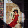 DIY Bead Embroidery Kit "Lady Rose" 7.9"x17.7" / 20.0x45.0 cm