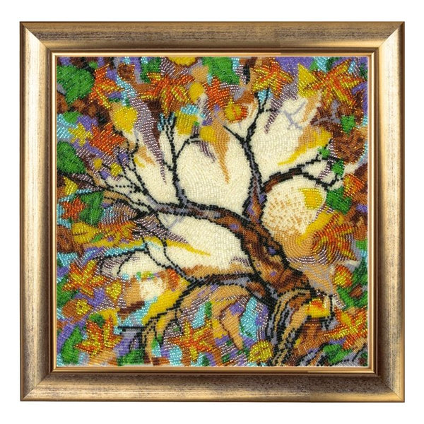 Bead DIY Embroidery Kit "Hello, Autumn!" 10.6"x10.6"/ 27.0x27.0 cm