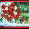 DIY Bead Embroidery Kit "Poppies and Red Currant (after O. Vorobyova)" 10.2"x13.4" / 26.0x34.0 cm