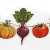 DIY Cross stitch kit on wood "Vegetables" 6.5x3.7 in, 2.0x3.5 in / 16.5x9.5 cm, 5.0x9.0 cm