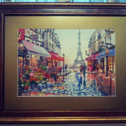 DIY Bead Embroidery Kit "After the rain" 13.8"x9.4" / 35.0x24.0 cm
