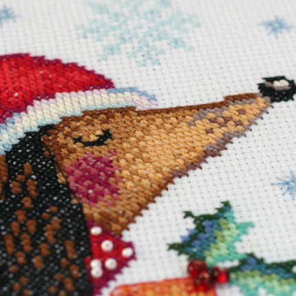 DIY Cross Stitch Kit "I am feeling a holiday" 11.8"x7.9"