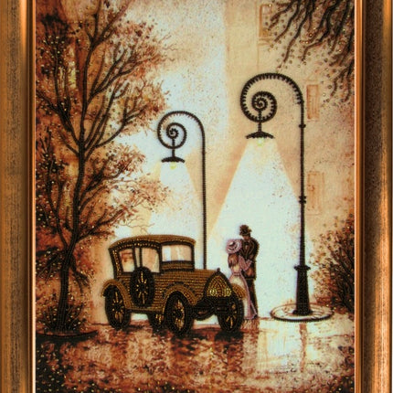 DIY Bead Embroidery Kit "Autumn Waltz" 1.4"x1.1" / 3.5x2.7 cm