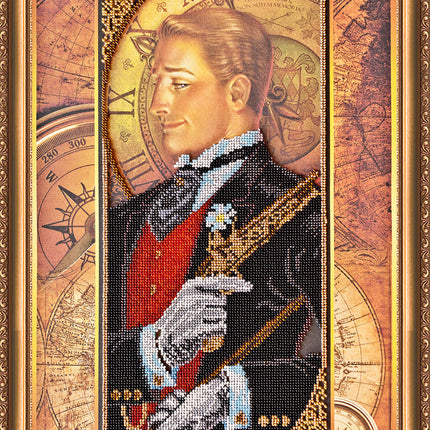 DIY Bead Embroidery Kit "Gentleman" 11.8"x18.5" / 30.0x47.0 cm