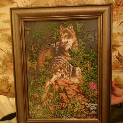 DIY Bead Embroidery Kit "Rest on the rocks" 12.6"x17.5" / 32.0x44.5 cm