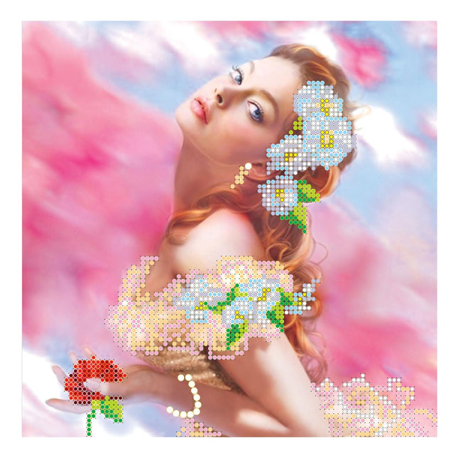Canvas for bead embroidery "Grace" 7.9"x7.9" / 20.0x20.0 cm