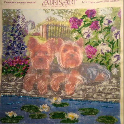 Canvas for bead embroidery "Couple" 11.8"x11.8" / 30.0x30.0 cm