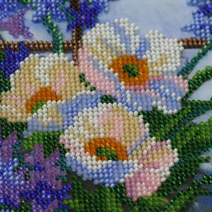 DIY Bead Embroidery Kit "On the coast" 12.2"x9.8" / 31.0x25.0 cm