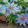 DIY Bead Embroidery Kit "Summer bouquet"  5.9"x5.9" / 15.0x15.0 cm