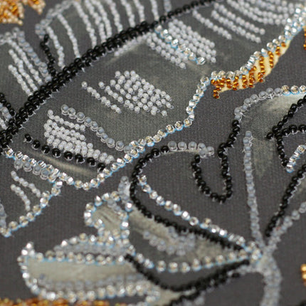 DIY Bead Embroidery Kit "Golden Tropics" 11.8"x11.8" / 30.0x30.0 cm