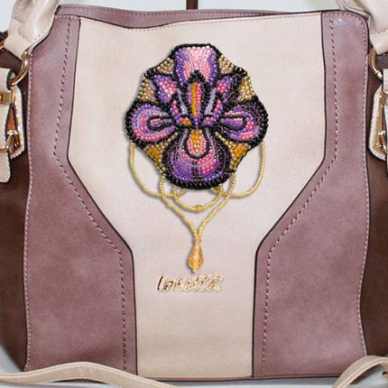 Beadwork kit for creating brooch "Flower-de-luce"