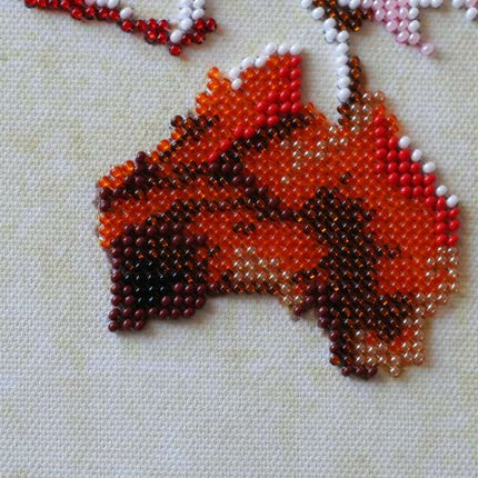 DIY Bead Embroidery Kit "World map - 3" 7.1"x13.4" / 18.0x34.0 cm
