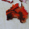 DIY Bead Embroidery Kit "World map - 3" 7.1"x13.4" / 18.0x34.0 cm