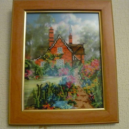 Canvas for bead embroidery "In the Countryside" 6.3"x7.9" / 16.0x20.0 cm