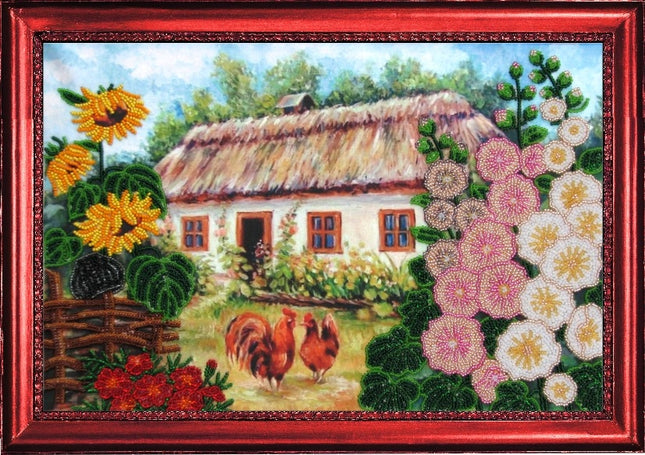 Bead DIY Embroidery Kit "Midday in Summer" 9.4"x14.6"/ 24.0x37.0 cm