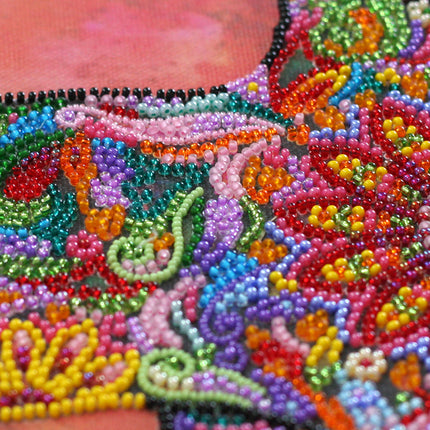 DIY Bead Embroidery Kit "Walking in the sunset" 12.6"x12.6" / 32.0x32.0 cm