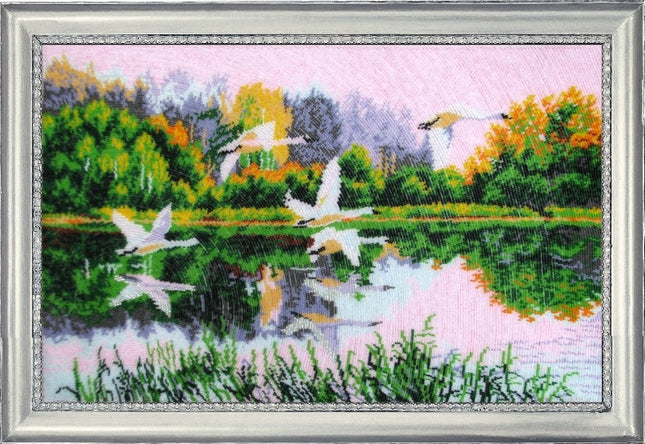 Bead DIY Embroidery Kit "The Launch (after E. Samarskaya)" 13.0"x20.9"/ 33.0x53.0 cm