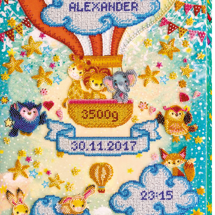DIY Bead Embroidery Kit "Metrics" 11.8"x15.7" / 30.0x40.0 cm